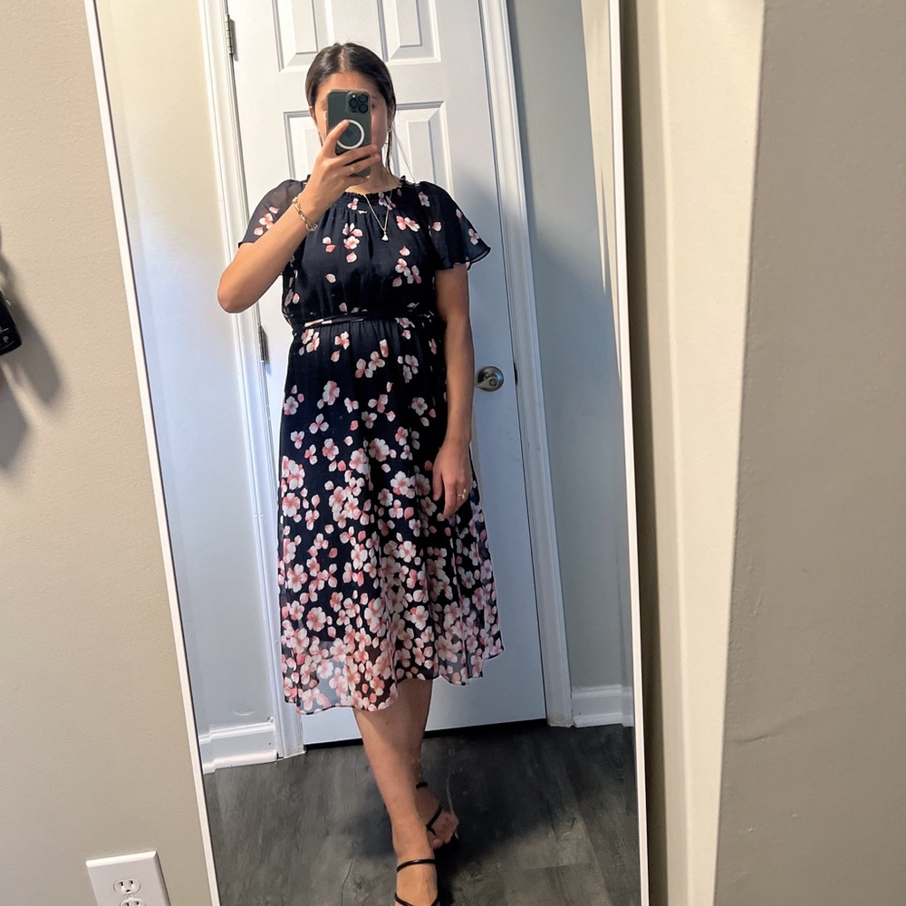 Coral Blossom dress in Navy - Picture 1 of 3